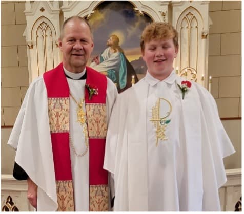 A confirmation class at Calvary Lutheran Church
